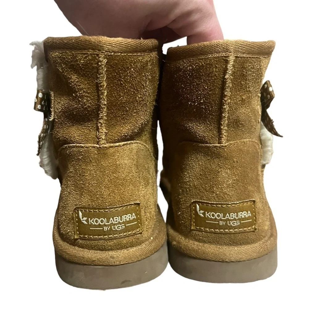 Koolaburra by Ugg Victoria mini dots suede tan side zipper winter boots